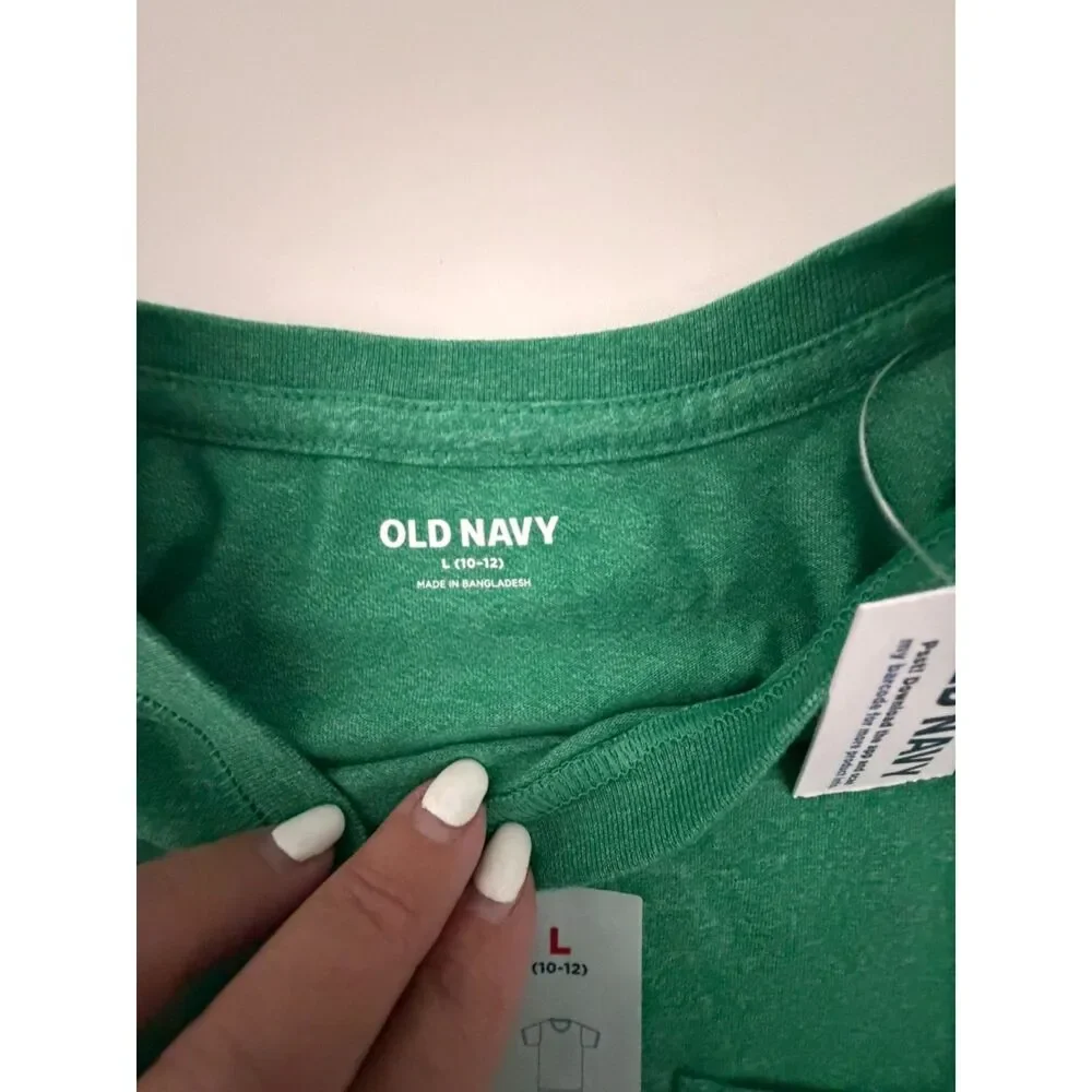 Old Navy Green Tee Large 10-12 boys